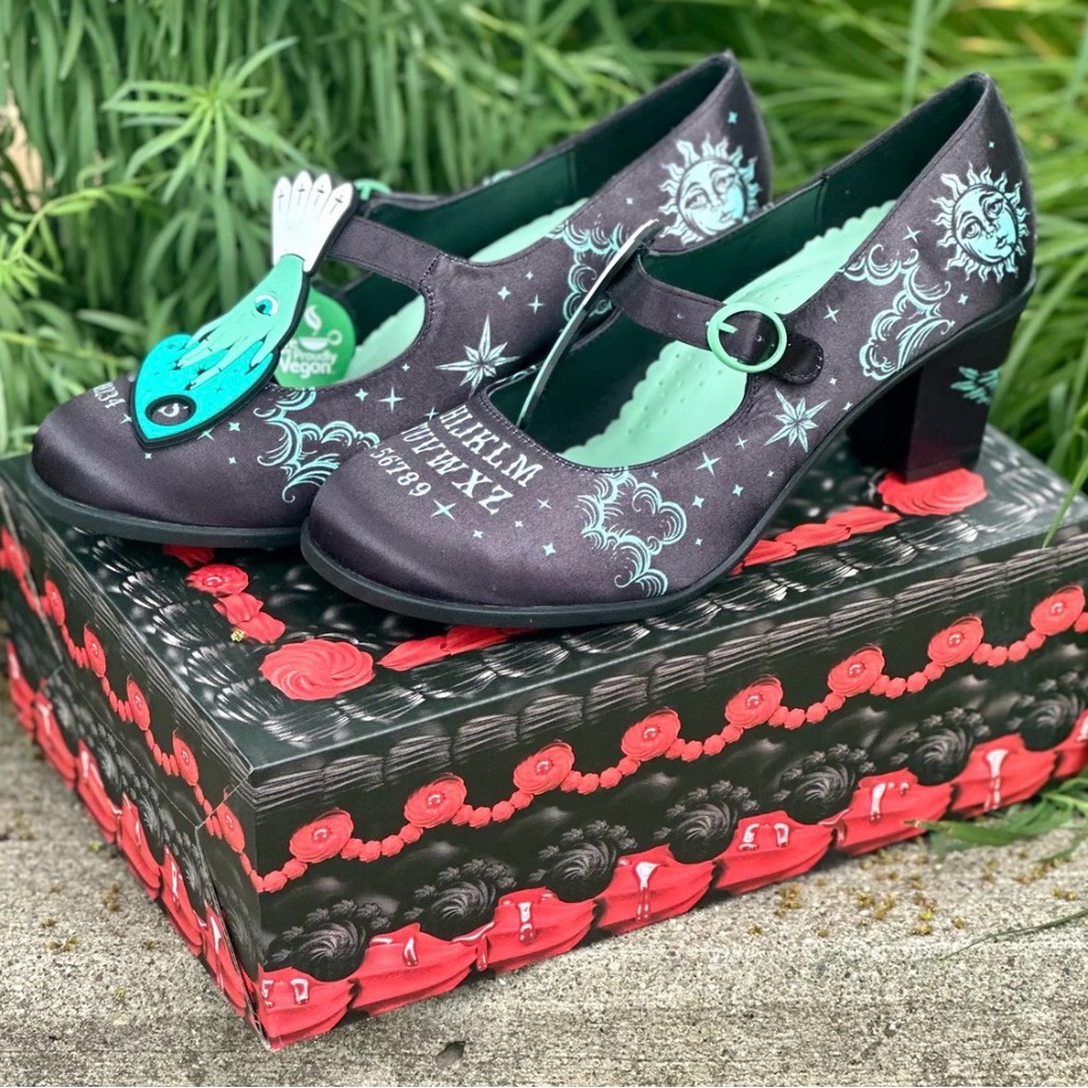 Hot Chocolate Design Ouija Mary Jane Heels Size 36 size 6.5 Spooky Goth Shoes - Picture 4 of 11